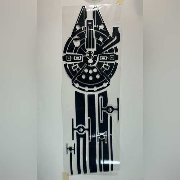 Millennium Falcon with TIE Fighters on the Tail Decal - Picture 2 of 6